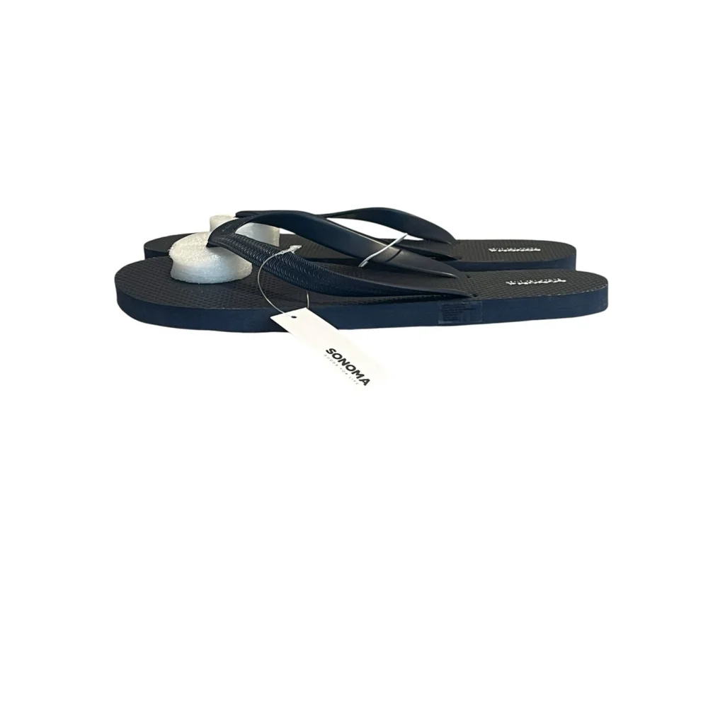 Sonoma Flip Flops Mens Large (10-11) Dark Navy Blue Summer Sandals NWT